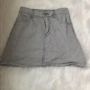 Stripped mini skirt